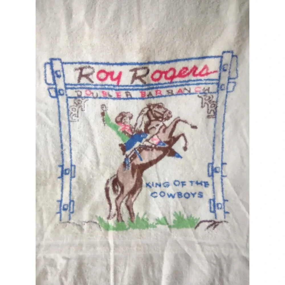 Vintage Roy Rogers Double R‎ Bar Ranch King of the Cowboys Cannon Towel Rare